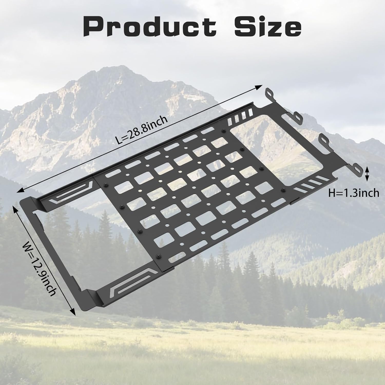 Hard Roof Rack Molle Panel for Wrangler JL JLU & Gladiator JT 2018-2025,Overhead Molle Panel Cargo Roof Rack,No Drilling(Not for Soft-Top)