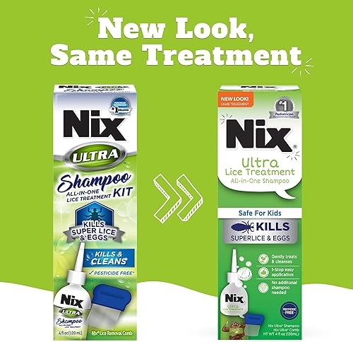 Miniatura 9 de Kit de tratamiento para piojos Nix para cabello y hogar, solución ultra para el cabello (3.4 fl oz), aerosol para matar chinches y piojos en el