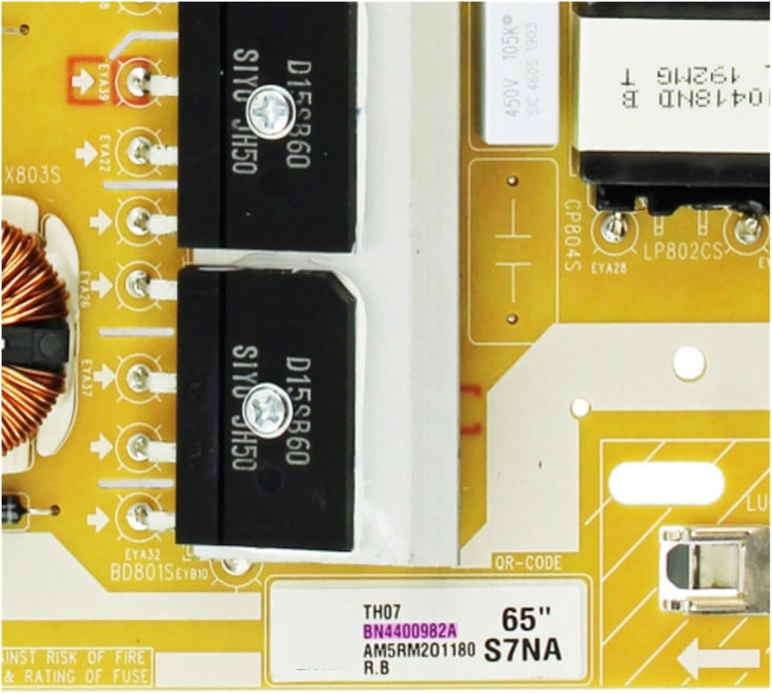 TV Power Board, BN44-00982A L65S7NA_RHS Power Strip, Compatible for Samsung, QN65Q70RAFXZA QN65Q7DRAFXZA QN65Q70RAF QN65Q7DRAF 65 Inch LCD TV Power Supply Parts