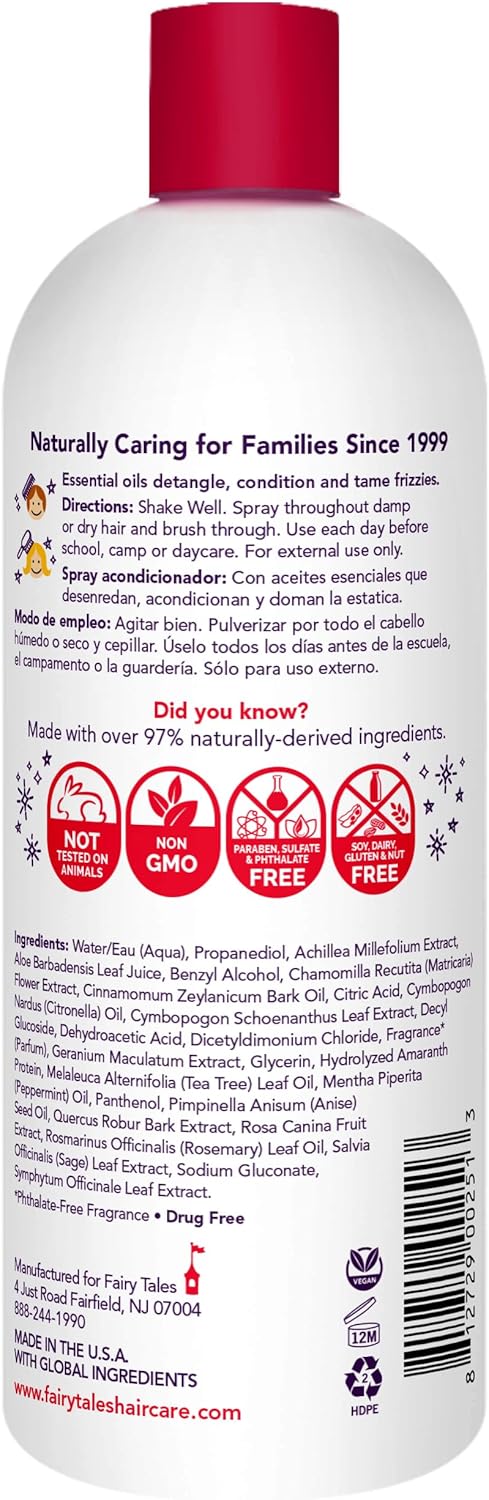 Fairy Tales Rosemary Repel Daily Kids Conditioning Spray Refill– Kids Like The Smell, Lice Do Not, 32 fl oz. (Pack of 1) - Image 2