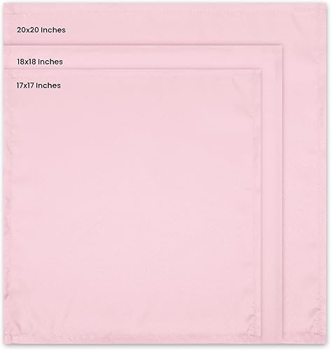 Vista 121 de Utopia Home Paquete de 24 servilletas de tela de 18 x 18 pulgadas, bordes con dobladillo 100% poliéster, lavables y reutilizables, ideales