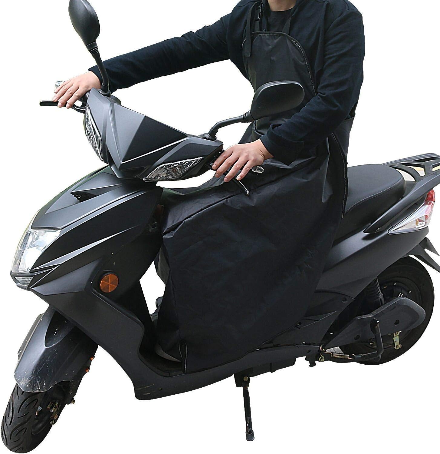 Generico COPRIGAMBE COPERTA UNIVERSALE GREMBIULE MOTO SCOOTER IMPERMEABILE NERO MPH