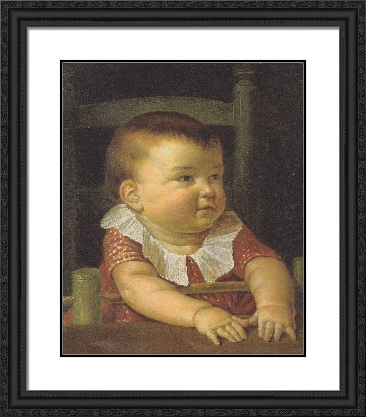 ArtDirect Runge, Philipp Otto 20x23 Gold Ornate Framed Art Print with Double Matting Titled: Portrait of Otto Sigismund
