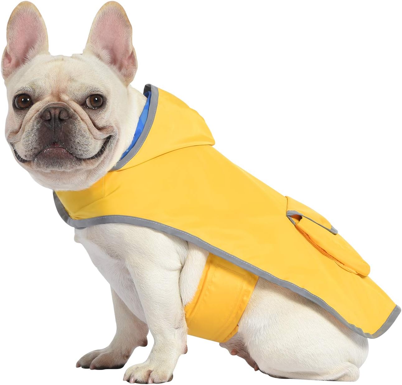HDE Reversible Dog Raincoat Hooded Slicker Poncho Rain Coat Jacket for Small Medium Large Dogs Ducks Yellow - M
