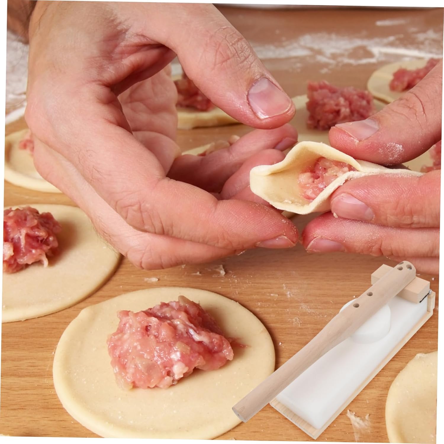 Dumpling Skin Pressing Tool Dough Presser Skin Pressing Device for Making Wrappers Easy to Use