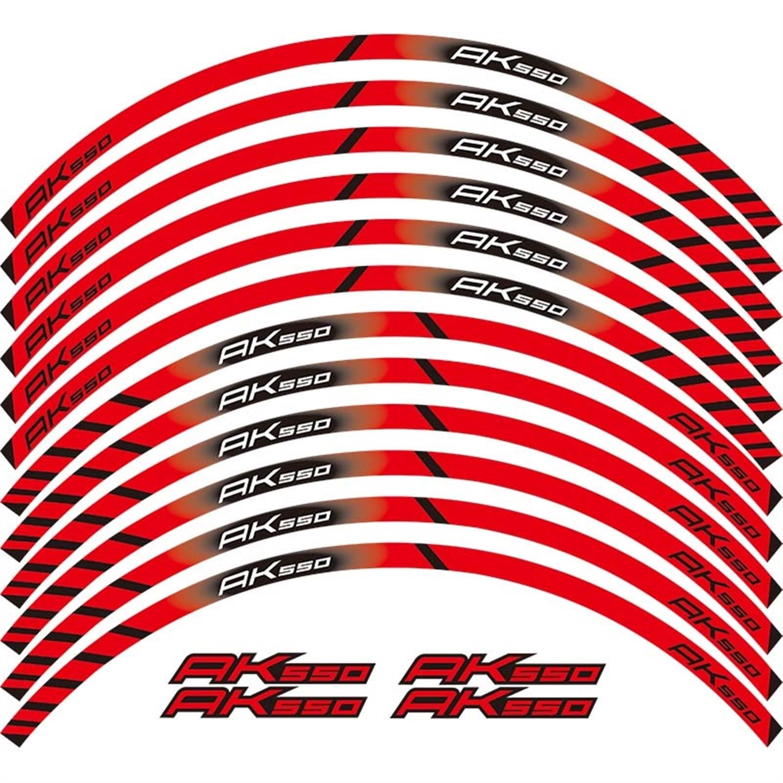 Motorcycle Wheel Sticker Inner Rim Reflective Protection Decal Decorative Film for KYMCO AK550 Ak 550 Decorative(Color2)