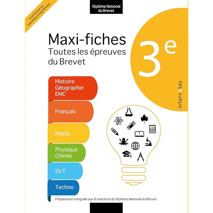 Buy 3ème Maxi fiches Toutes les épreuves du Brevet Préparation