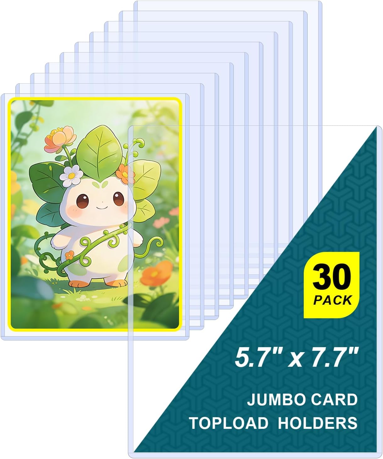 30 Pack Jumbo Card Sleeves for 5.9" x 8.1" Cards - Rigid Hard Plastic Toploaders, Oversized Protector Sleeves for Oversized Trading & Photo Cards (Fits Standard 5.9x8.1 inch)