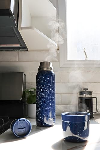 Miniatura 2 de Ello Therma - Termo aislado de acero inoxidable de 32 onzas para bebidas calientes y frías, con tapa a prueba de fugas y taza integrada, aislamiento