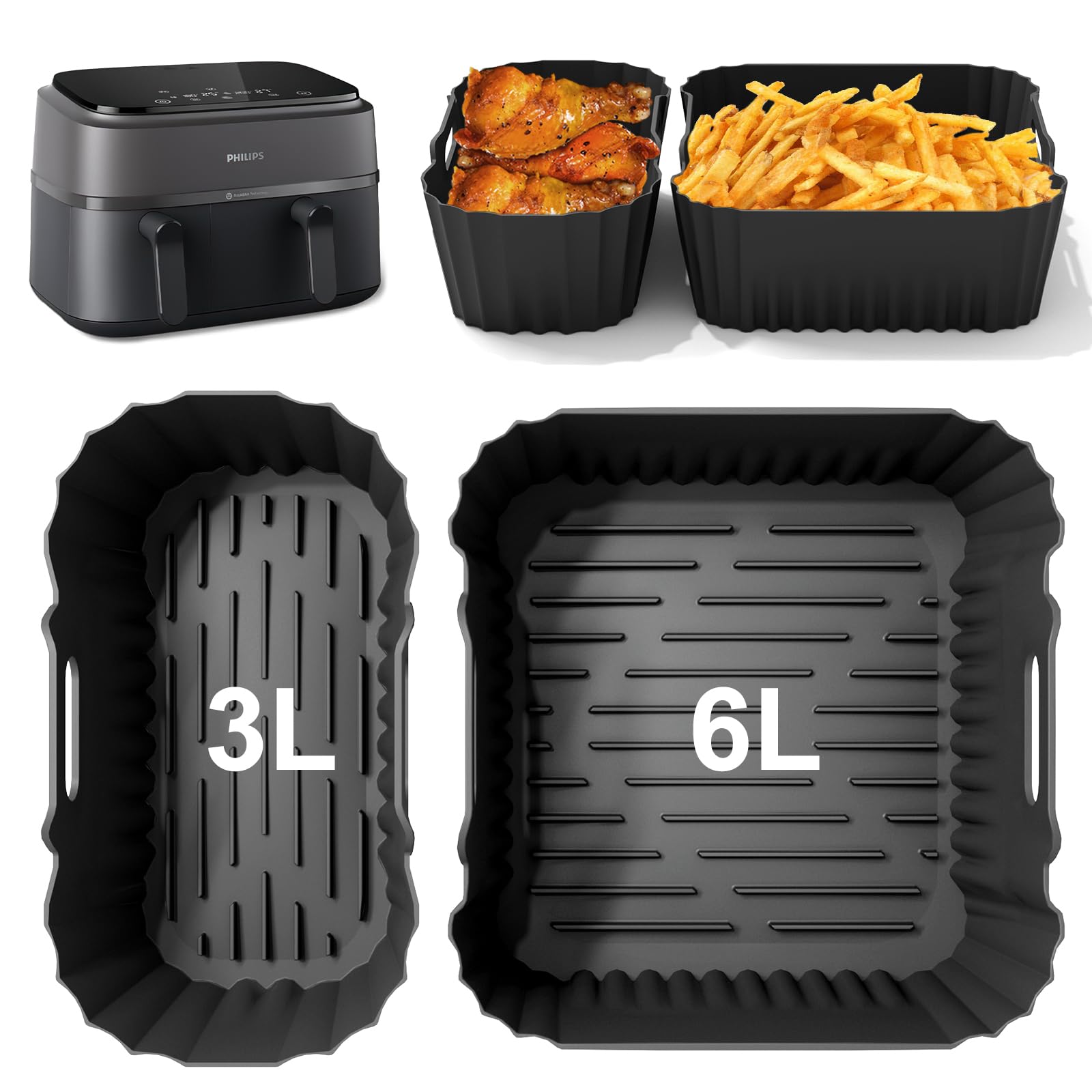 Philips Steam Airfryer 5000 Series Dual Basket Spritzschutz-Set
