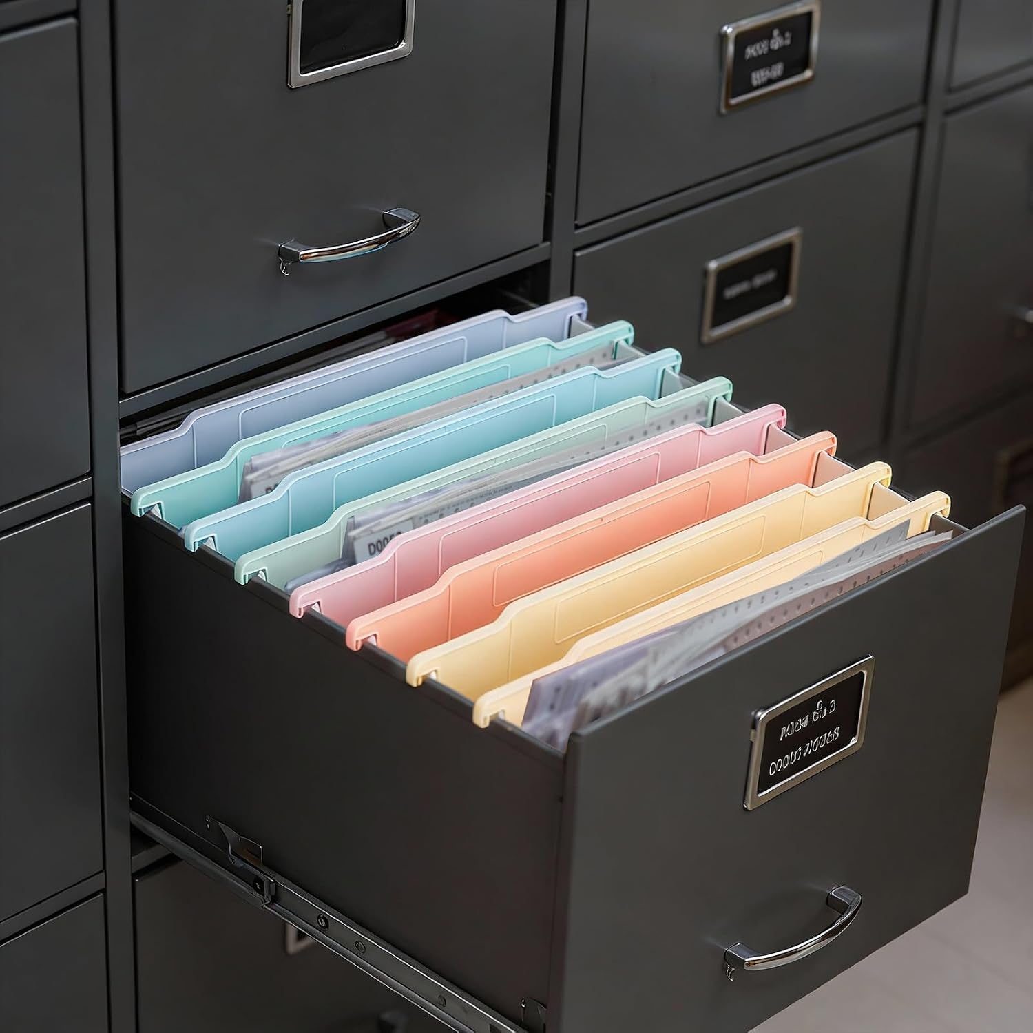 party greeting 8 Pack Pastel Hanging File Folder Dividers for Cabinets image 5