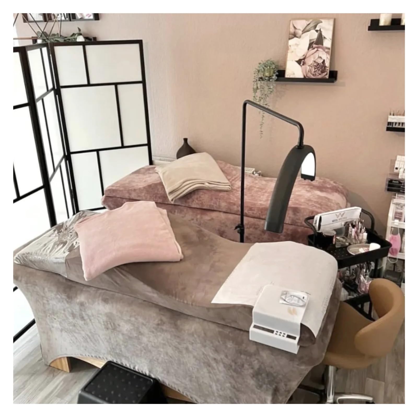 Salone di bellezza Extension ciglia Letto ciglia curve Materasso Topper Memory Foam Beauty Materasso(Khaki Mattress)