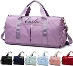 Personalized Sport Duffel Bag, Custom Embroidered Sports Gym Bag with Name Text Logo, Travel Duffel, Dance Bag, Weekender Bag, Overnight Bag, Travel Bag for Women Girls - Green