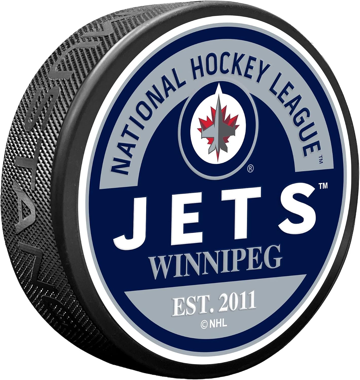 Sports Decor Winnipeg Jets Block Textured Puck