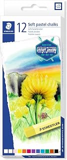 Karat Premium Quality Soft Pastel Chalks Set of 12 colors in Heavy-Duty Cardboard Storage Case (2430C12)