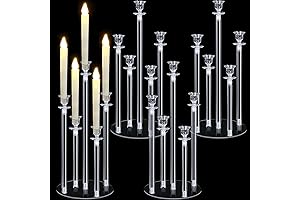 Layhit 5 Arm Acrylic Candelabra Candle Holder