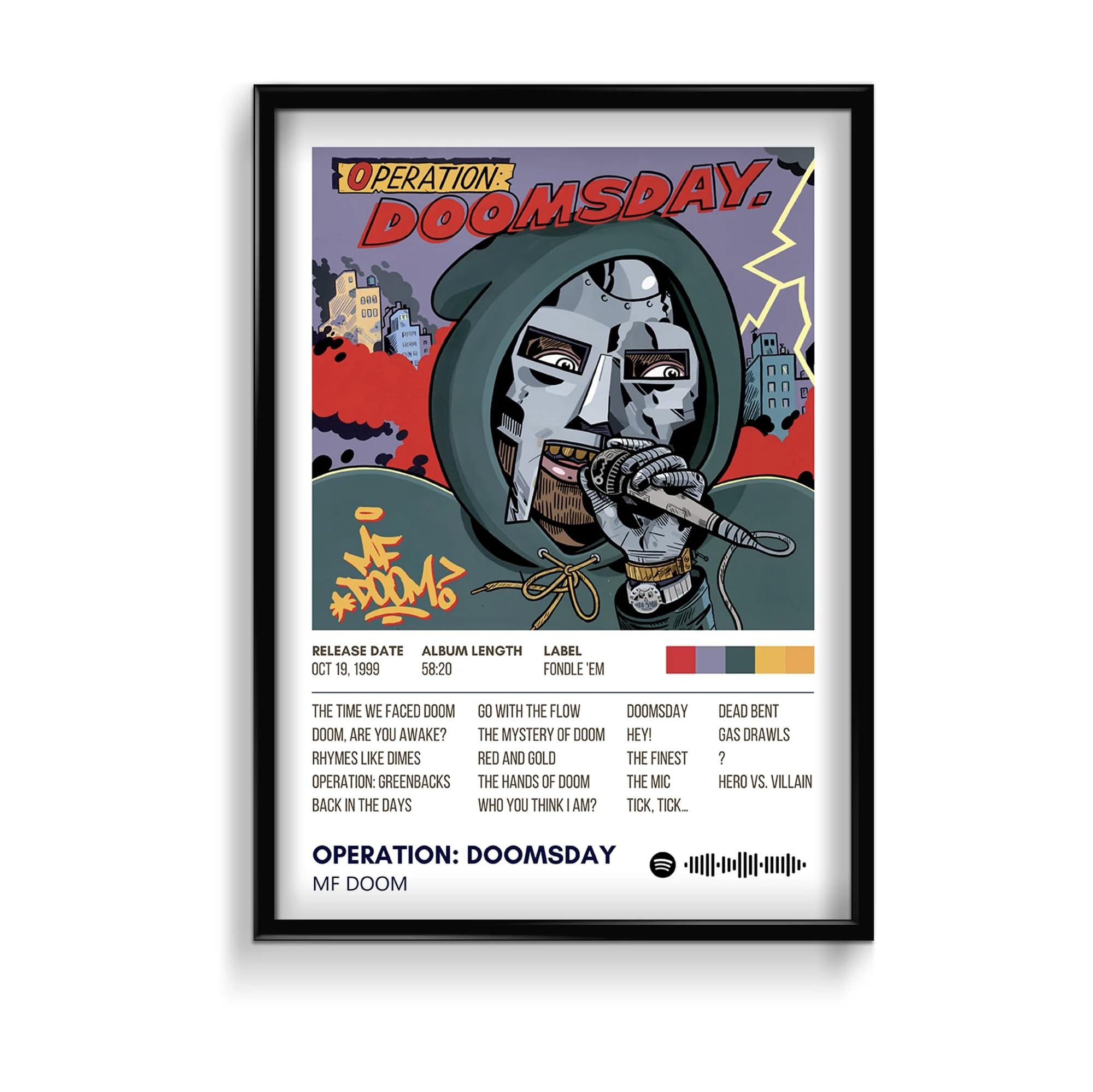 DOOMSDAY Song UnFramed Poster For Aesthetic Wall Decoration | MF DOOM Singer Wall Sticker (13 x 19 Inch Un frame) 300 GSM Trendy Song Wall Sticker With Peal & Stick Tape.-image-30