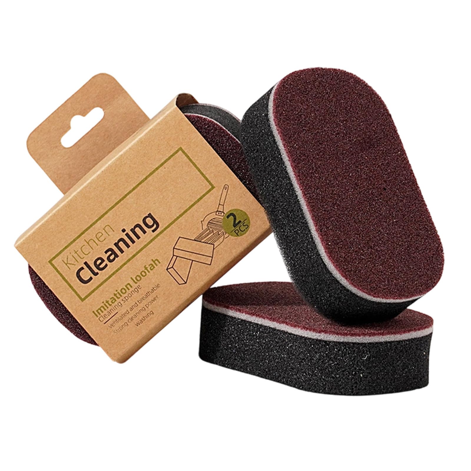 Multipurpose Sanding Sponge Heavy Duty Emery Sponge Scrubbers for Kitchen Cookwear Bathroom Ceramics Wall Stain Removal Permanent Scouring Pad