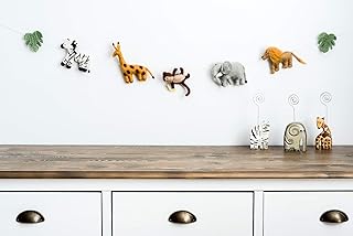 Jungle Safari Banner Nursery Decor Wild Animals Handmade Felt Garland