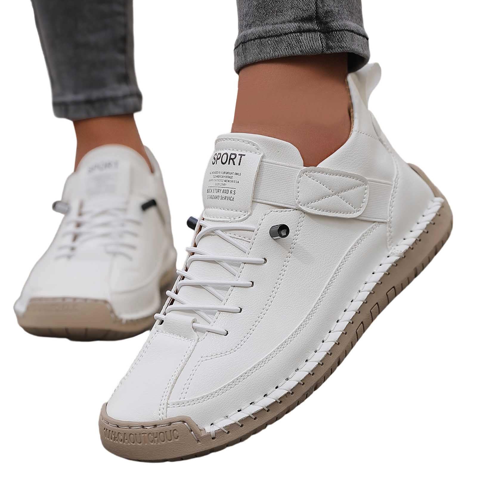 Genérico Zapatillas ortopédicas cómodas, zapatos unisex de cuero hechos a mano, botas suaves y cómodas con soporte - 5