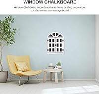 Vista 20 de VOSAREA Colgante de pizarra de madera para ventana, multifuncional, letrero de pizarra reutilizable