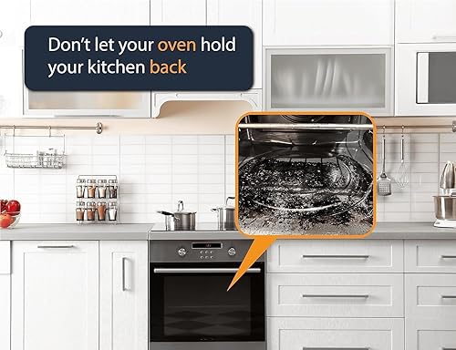 Miniatura 7 de Revestimientos de horno para la parte inferior del horno, paquete de 4 alfombrillas grandes y resistentes, 17 x 25 pulgadas, antiadherentes,