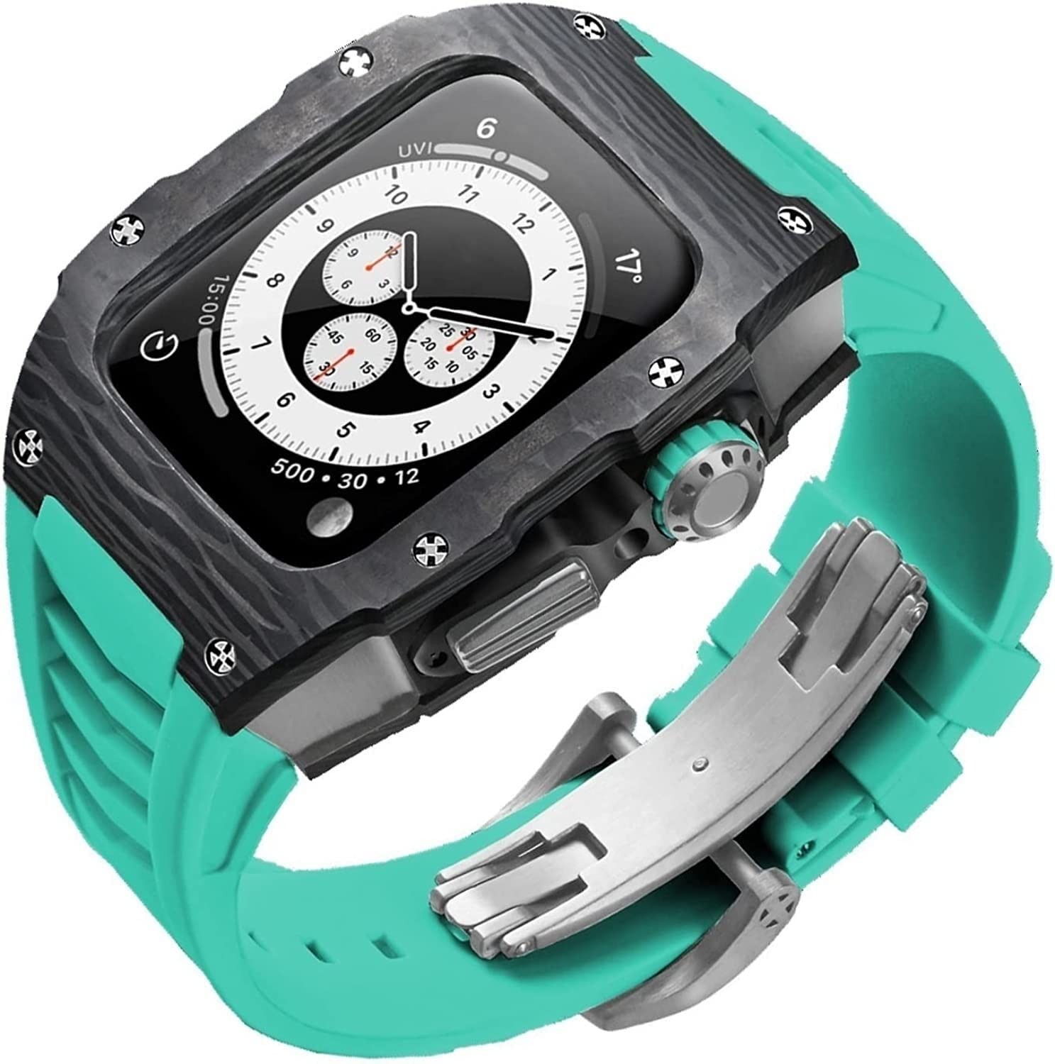 Kit boîtier carbone Apple Watch 45mm contre les rayures