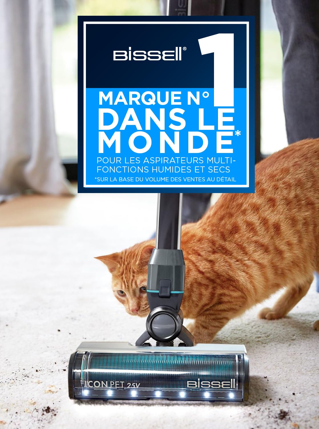 BISSELL SpotClean C3 - Aspirateur Laveur - Shampouineuse - Nettoyeur Portable Tapis, Voiture et Tissus d'Ameublement - Vaporiser, Brosser et Aspirer - Nettoyeur Détacheur Tapisserie - 340 W - 3619N