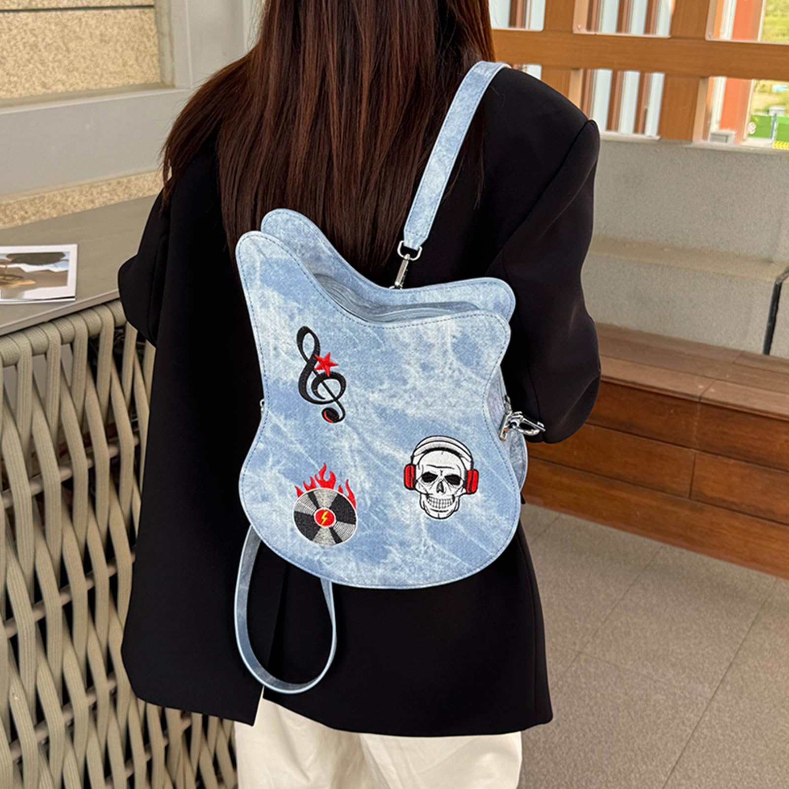 Bolso de mano de piel sintética de gran capacidad para viajes y diarios