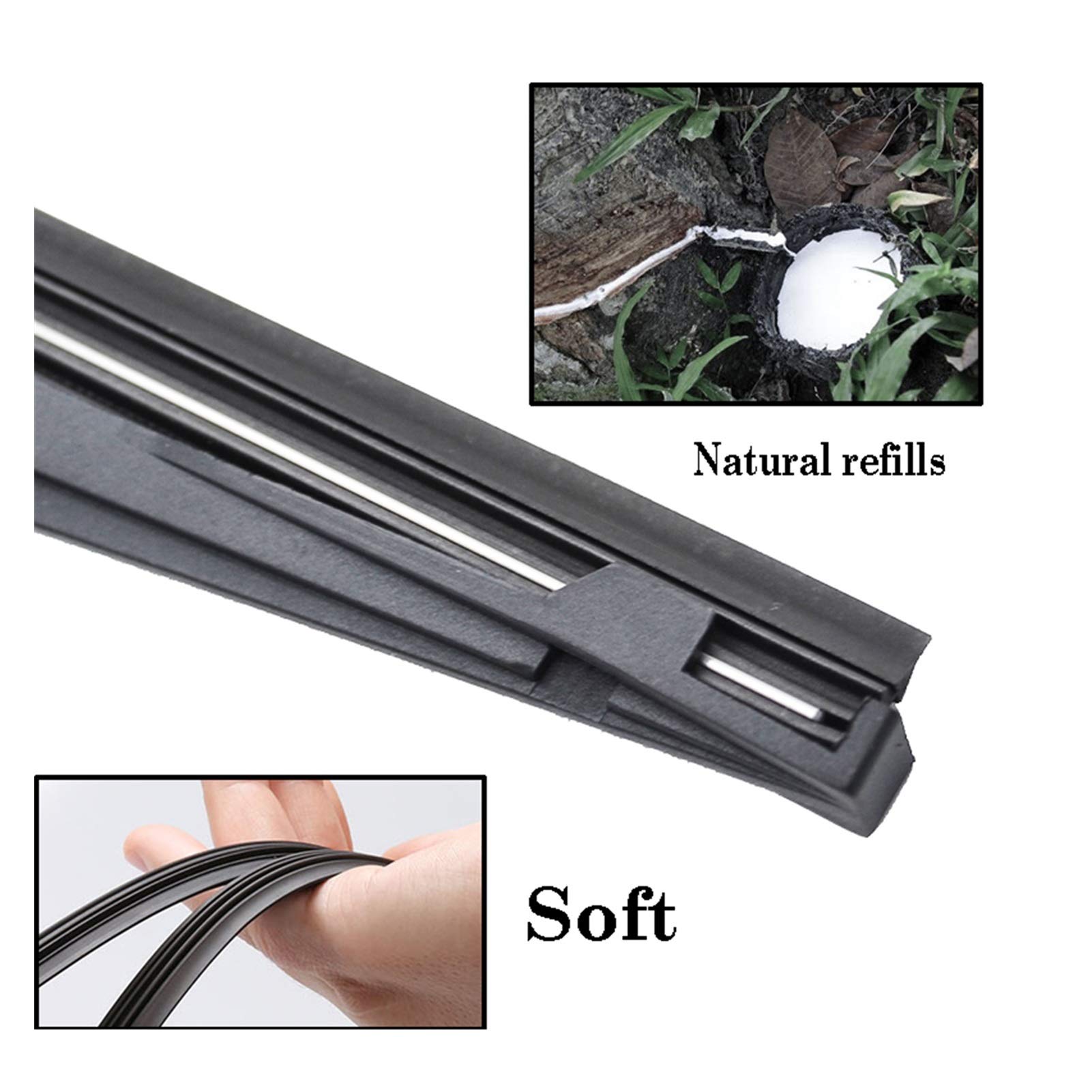 Heyner Hybrid Tergicristalli Per Auto – Set 560+400mm Con Tecnologia Nano, Adattatori Inclusi