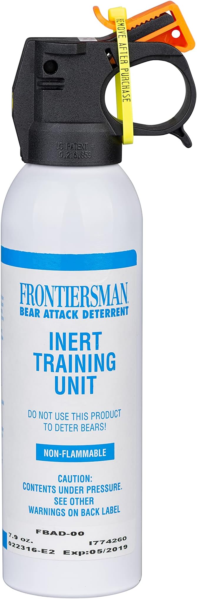 Frontiersman Practice Bear Spray, 7.9 oz Inert Canister, Practice Before You Go, Realistic Canister Increases Familiarity and Confidence in Use