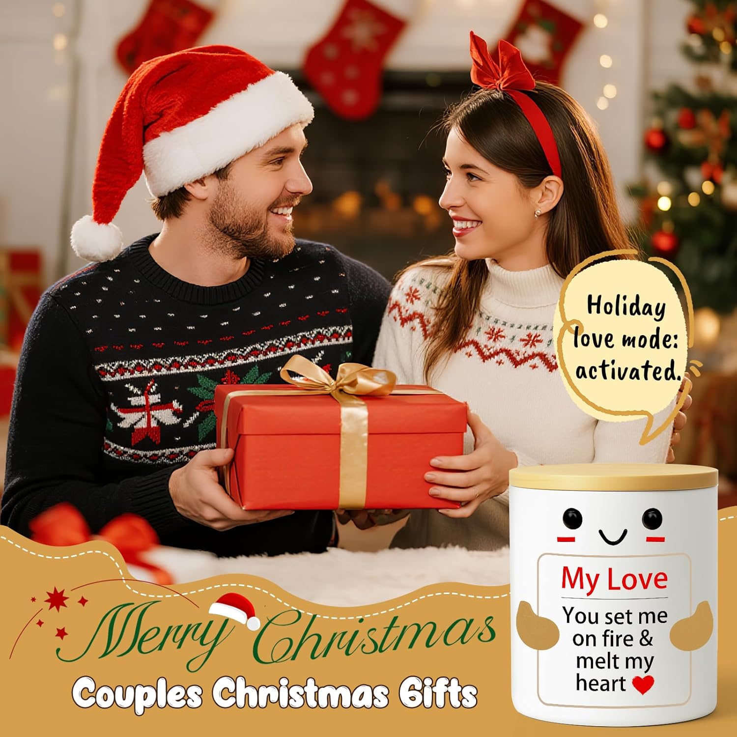 Valentines Day Gifts for Him Her Couple Anniversary Valentine's Day to My Love Candle for Wedding Engagement LDR Birthday Gift for Women Men Boyfriend Girlfriend Husband Wife Fiancé Valentines Candle - Image 6