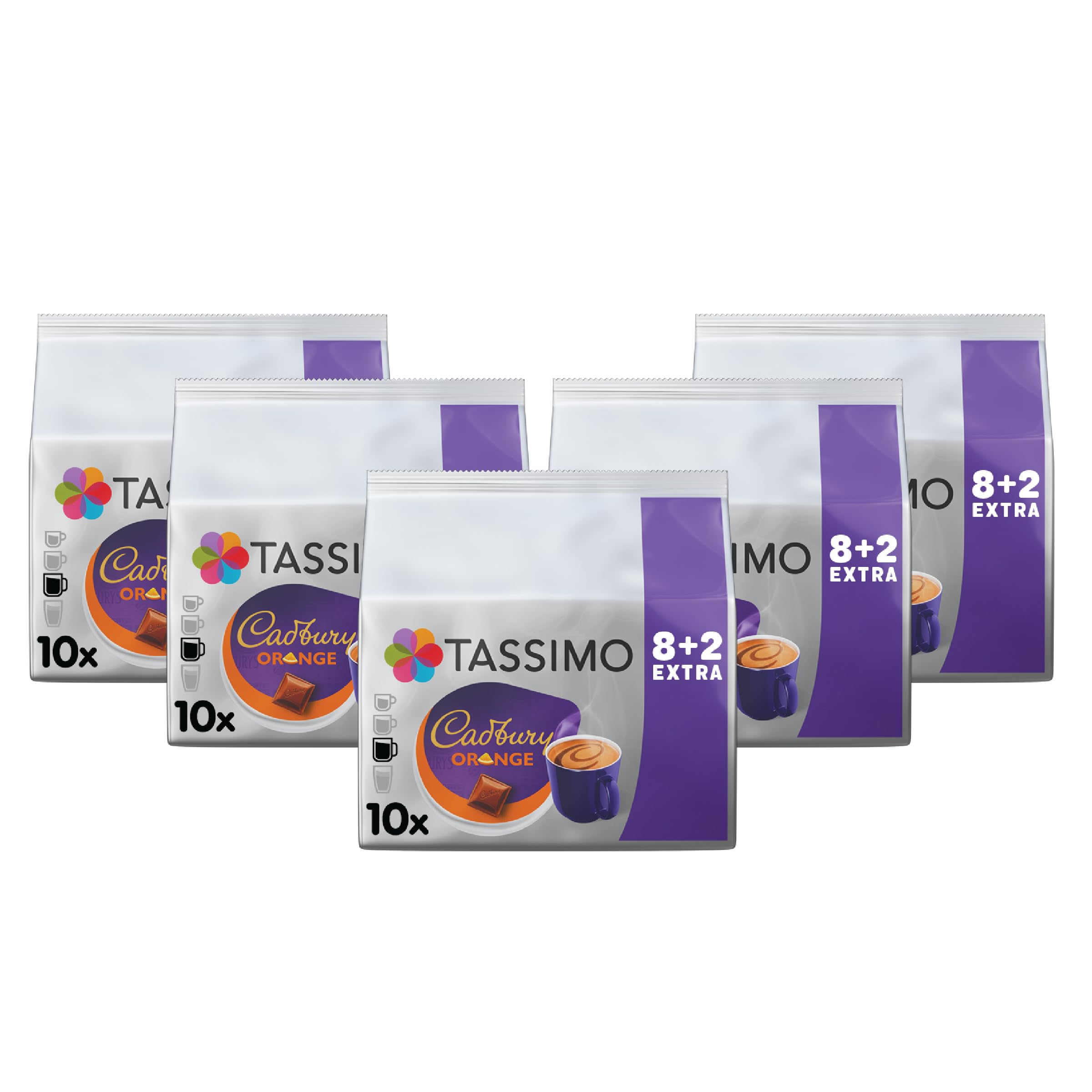 Tassimo Cadbury Orange Hot Chocolate Pods x10 (Pack of 5, Total 50 Drinks)