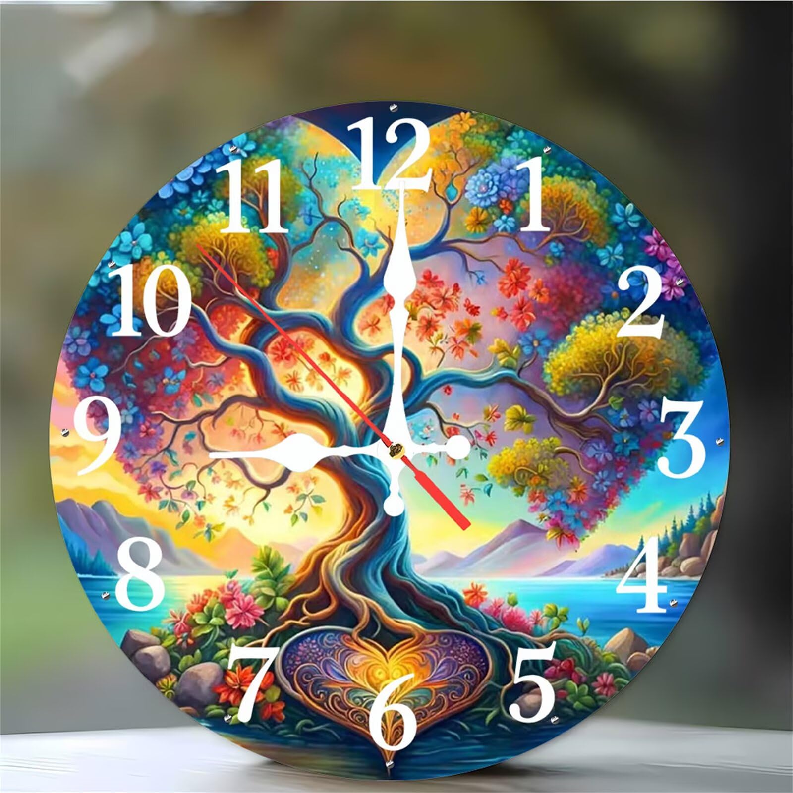Horloge Murale à Quartz 12 Pouces avec Mécanisme de Précision et Design Abstrait