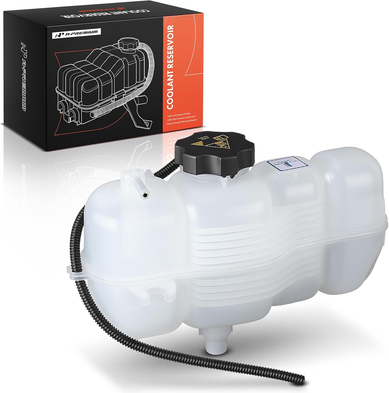 A-Premium Engine Coolant Overflow Recovery Reservoir Tank [with Cap & Hose] Compatible with Jeep KL Series Cherokee 2019 2020 2021 2022, 3.2L