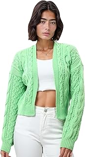 Ravin womens Slip On Short Winter Cardigan - Light Green Women Cardigan