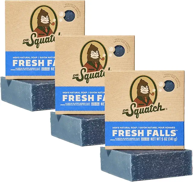 Duke Cannon All Natural Soap Bar for Men - Fresh Falls Scent, 3 Pack