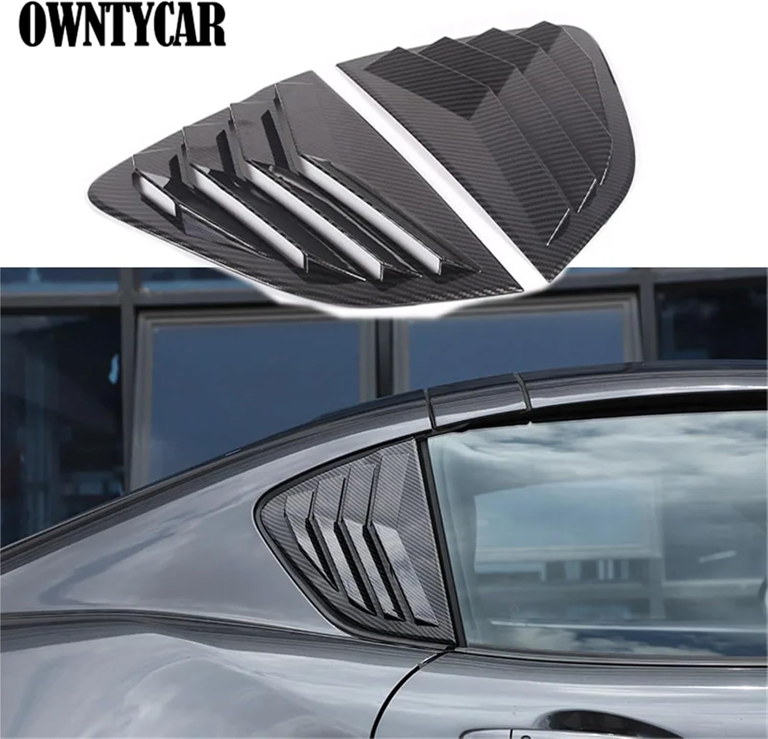 Fit for Mazda MX-5 2016-2023 ABS Matte Black Car Rear Window Triangle Exterior Shutter Deflector Decoration Modified Accessrories(Matte Black)