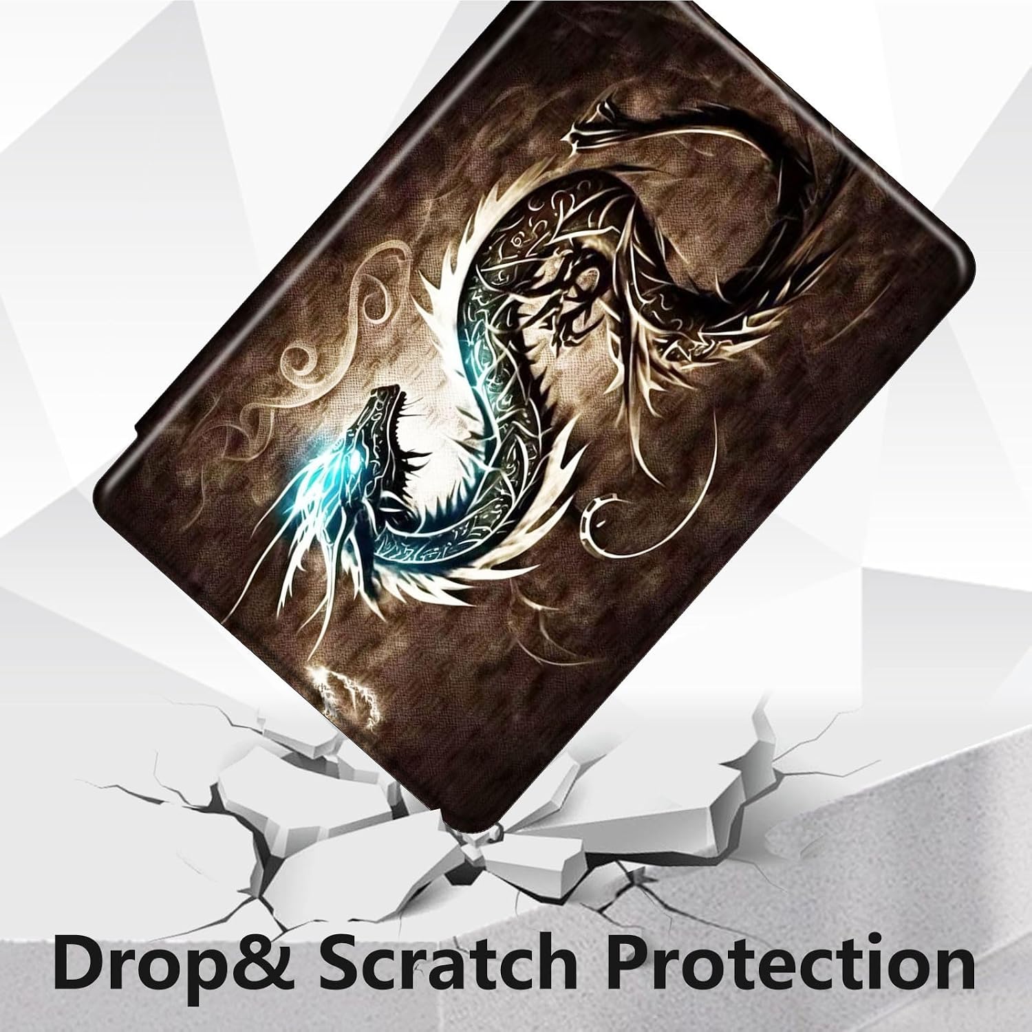ase for iPad Air (3rd Gen) 10.5" 2019 / iPad Pro 10.5" 2017,360 Degree Rotating Stand Smart Protective Cover Case for iPad Air 3,Dragon