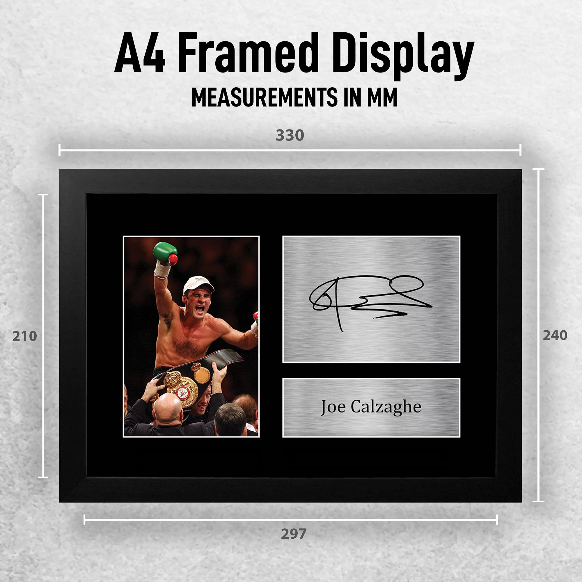 JOE CALZAGHE Pre-Printed Signature Photo - Boxing Fan Gift Print