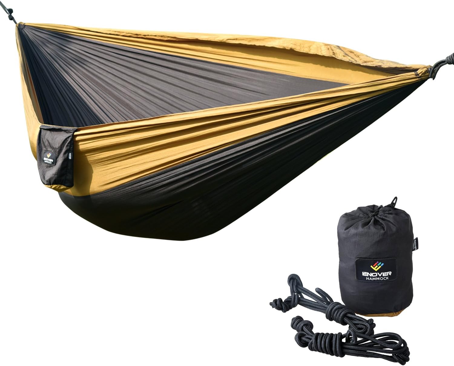 Enover Double Size Backpacking / Camping Hammock with Breathable Waterproof Parachute Nylon for Outdoor Recreation