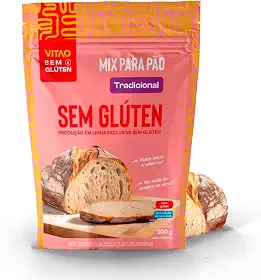 VITAO Mix para Pão Tradicional Sem Glúten 300g – Textura Macia e Sabor Autêntico