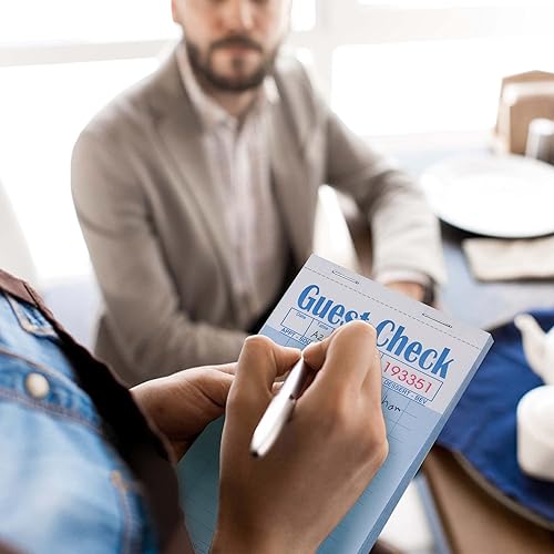 Miniatura 4 de ESSENTIAL Libros de Cuentas de Huéspedes 3.5" x 6.7", 250 Duplicados Blocs de Notas para Meseros y Libros de Pedidos de Camareros con Papel Carbón