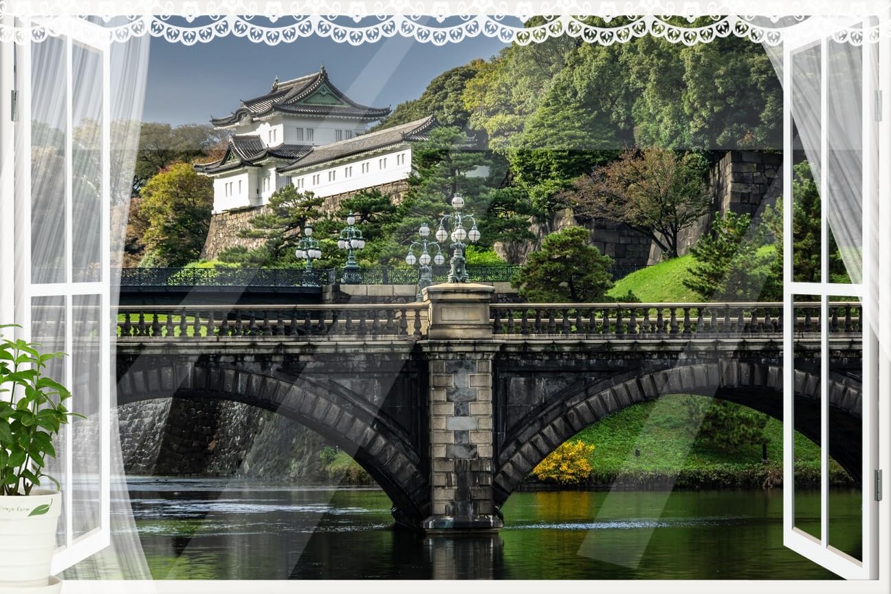 JVERF - JZZB07395 Japan Tokyo Rivers| Self-Adhesive Open Window