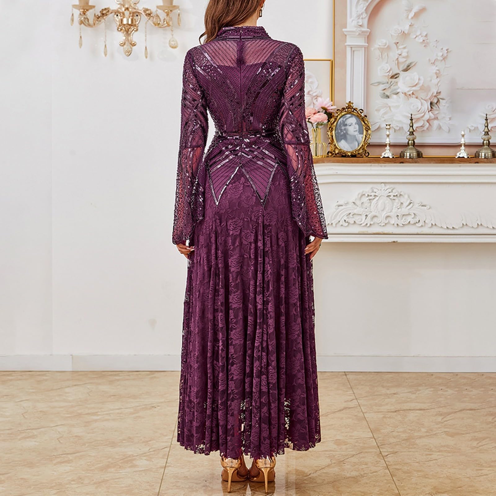 Vestidos Elegantes Mujer Vestido Fiesta Ropa Invierno Trajes Tallas Grandes Otoño Largos Manga Larga Boda De Primavera Nochevieja Elegante