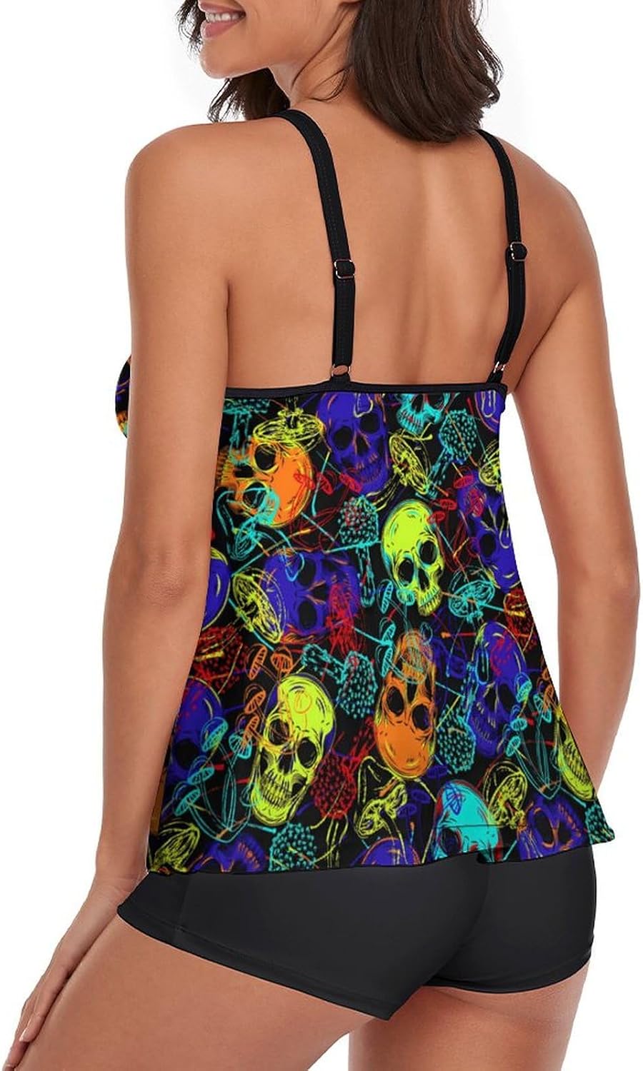Womens Tankini Swimsuits for Women Two Piece Tummy Control Bathing Suits Swim Tank Top with Boyshorts