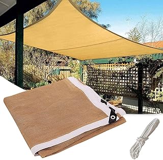 Outdoor Sunny Shade Cloth, Pergola and Backyard Patio Sunshade with Reinforced Grommets, Heat Material, for Outdoor Patio Garden Pergola Cover Canopy