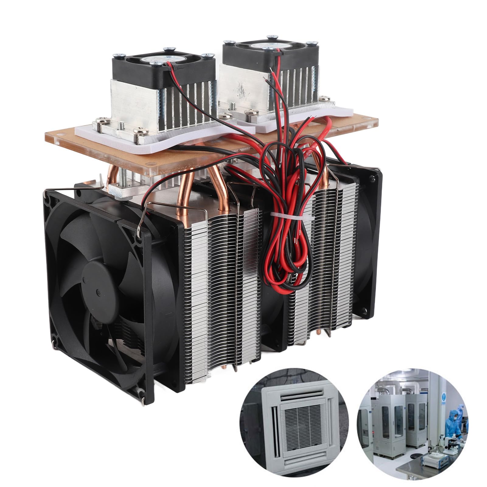 AUNMAS Dispositivo di Raffreddamento a Semiconduttore di Raffreddamento Termoelettrico Peltier 144 W 12 V Modulo di Refrigerazione Fai-da-te con Doppie Piastre di 175 X 175 X 96 Mm per Piccoli