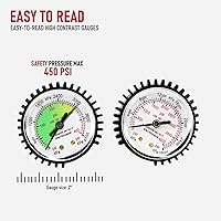 Vista 5 de RX WELD Regulador de nitrógeno con 0-600 PSI, entrada CGA580, conexión de salida abocinada macho de 1/4 de pulgada, regulador de tanque de nitrógeno