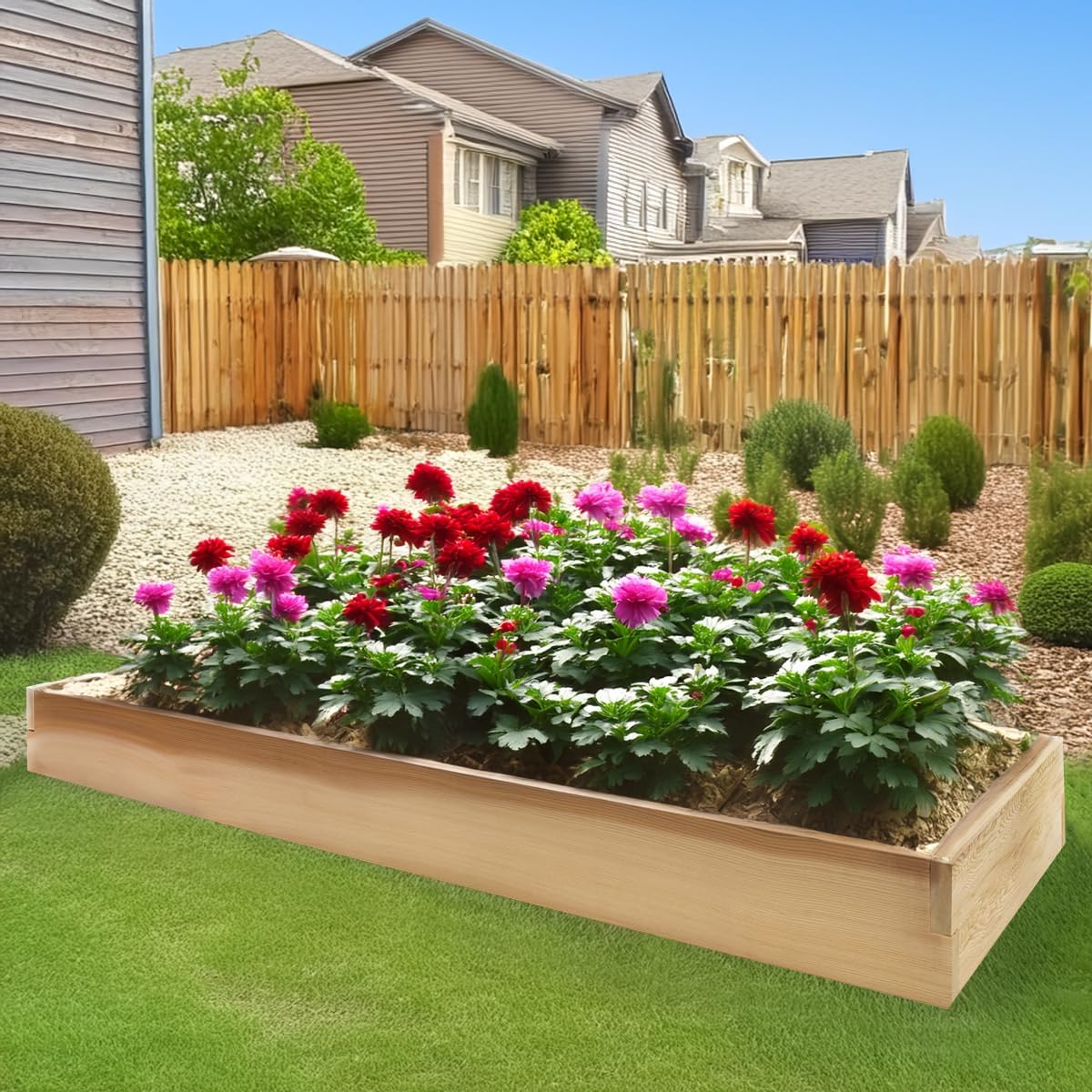 All Things Cedar RG72 6-ft x 2-ft Cedar Raised Garden Box | Expandable Plant Bed, Stackable Wooden Planter - Easy Assembly, Western Red Cedar Build, Outdoor Vegetable Gardening Solution